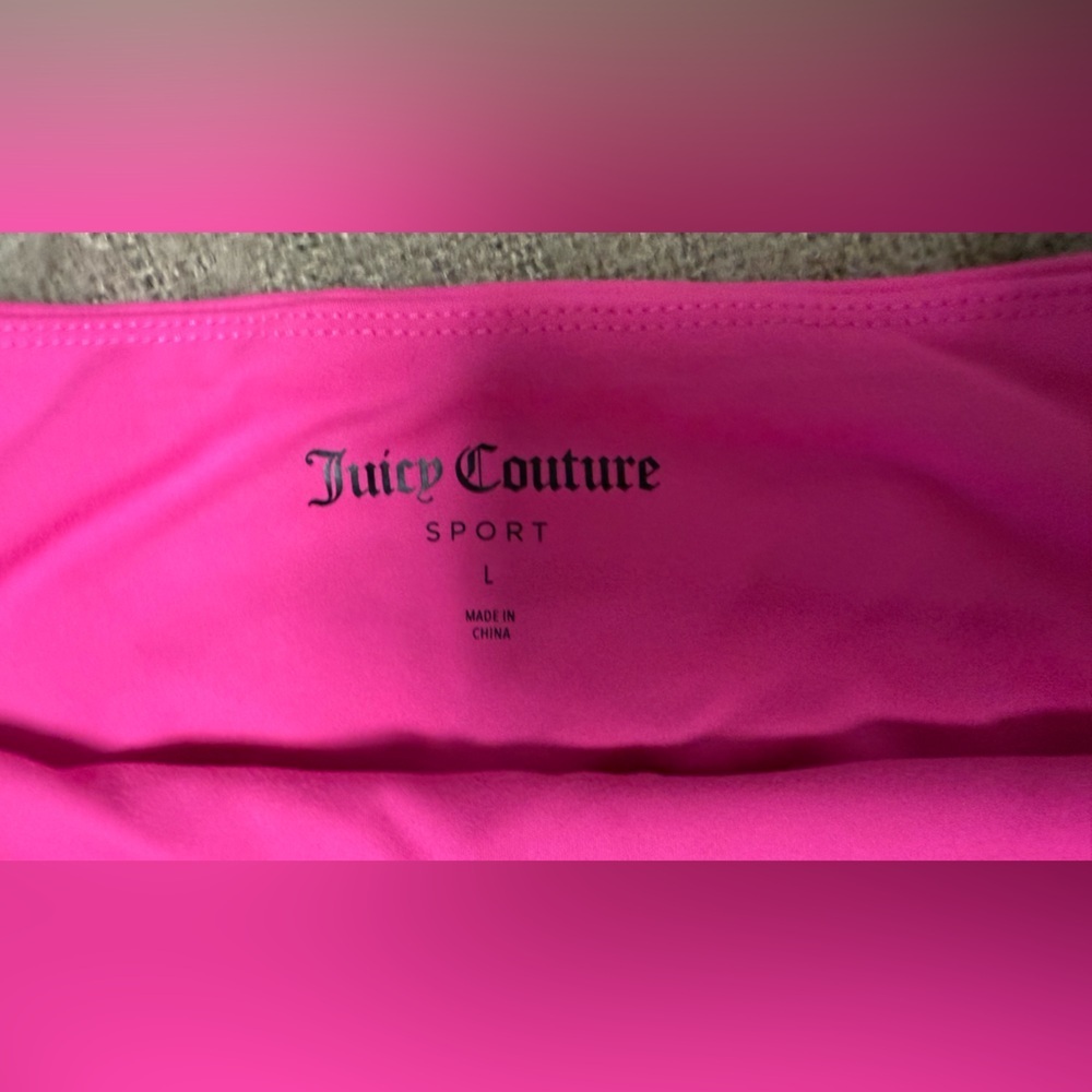Juicy Couture Sport Pink Leggings with Rhinestone Logo & Pockets - Size L (NWT) - Picture 12 of 13